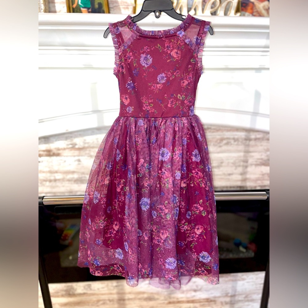 Girls floral dress (6-6X)